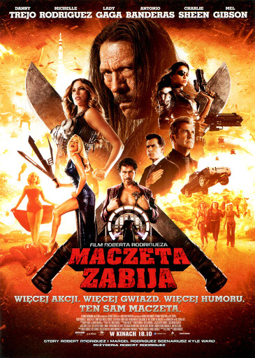 Przód ulotki filmu 'Maczeta zabija'