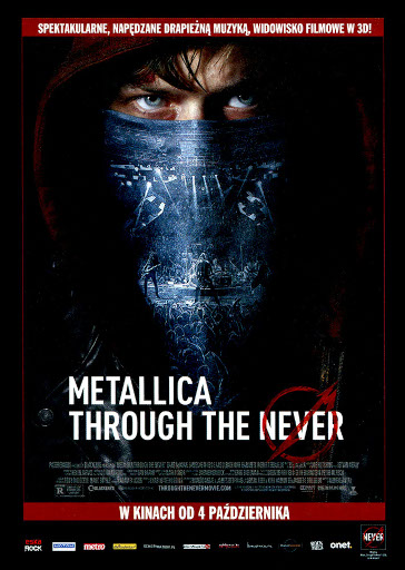 Przód ulotki filmu 'Metallica: Through The Never'