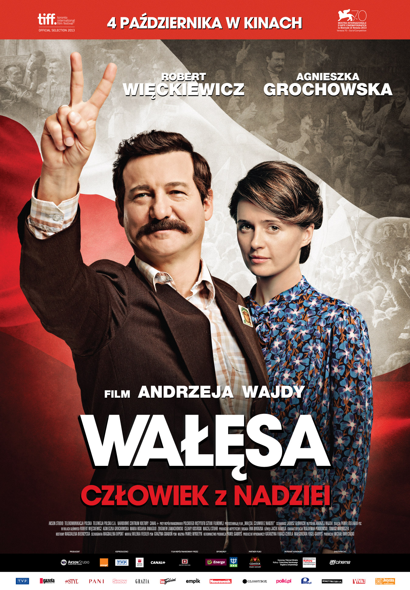 Polski plakat filmu 'Wałęsa. Człowiek z nadziei'