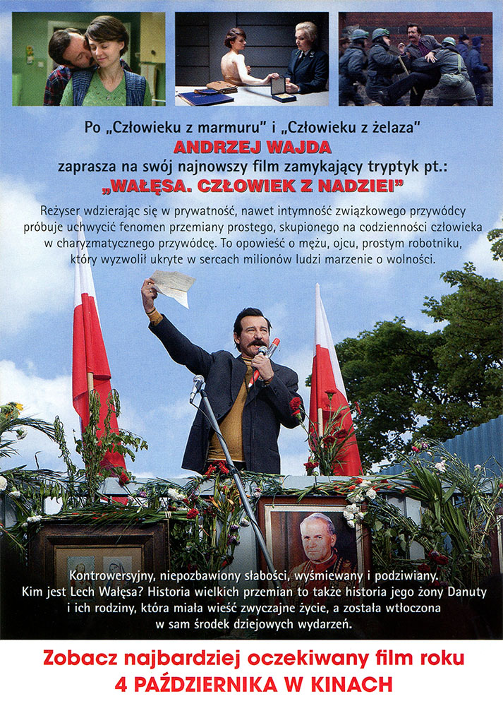 Ulotka filmu 'Wałęsa. Człowiek Z Nadziei (tył)'