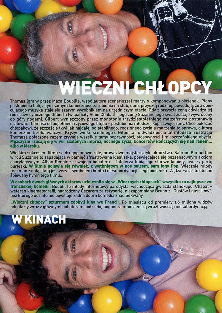 Ulotka filmu 'Wieczni Chłopcy (tył)'