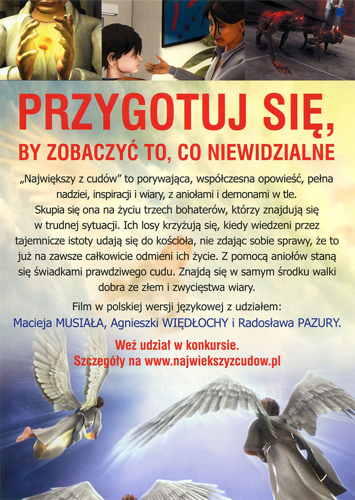 Ulotka filmu 'Największy Z Cudów (tył)'