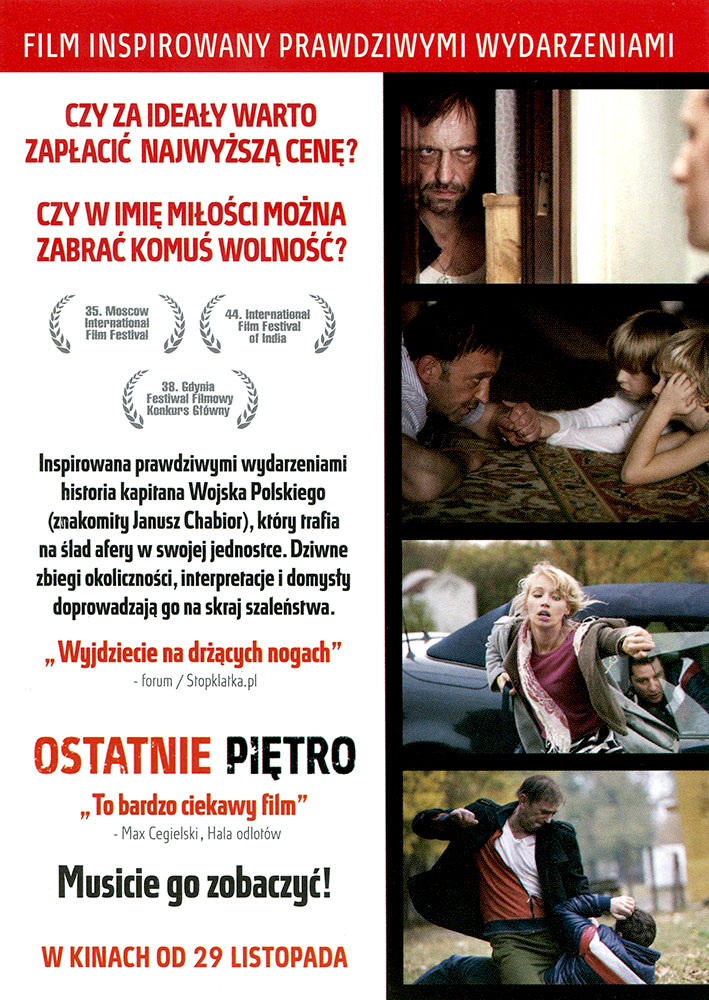Ulotka filmu 'Ostatnie Piętro (tył)'