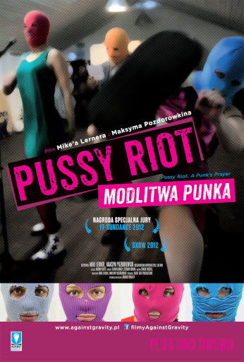 Przód ulotki filmu 'Pussy Riot. Modlitwa Punka'