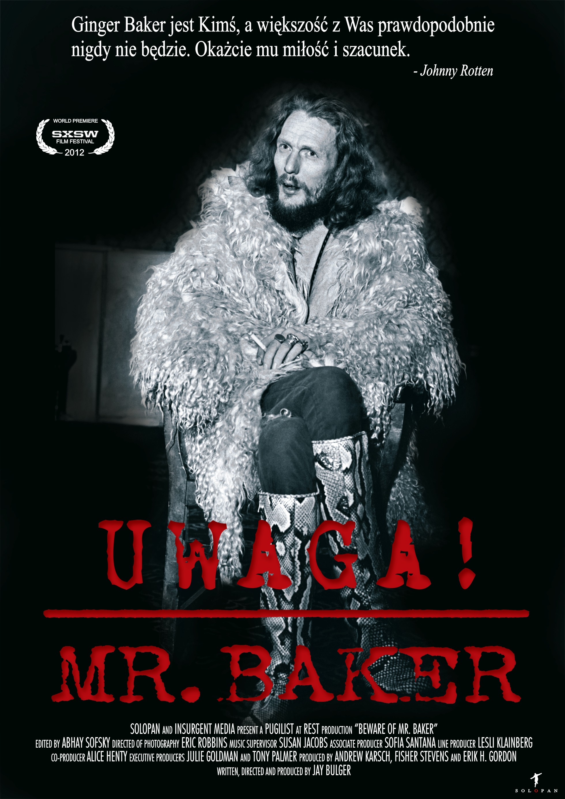 Polski plakat filmu 'Uwaga! Mr. Baker'
