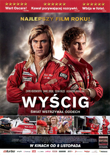 Przód ulotki filmu 'Wyścig'