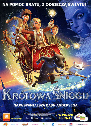 Przód ulotki filmu 'Królowa Śniegu'