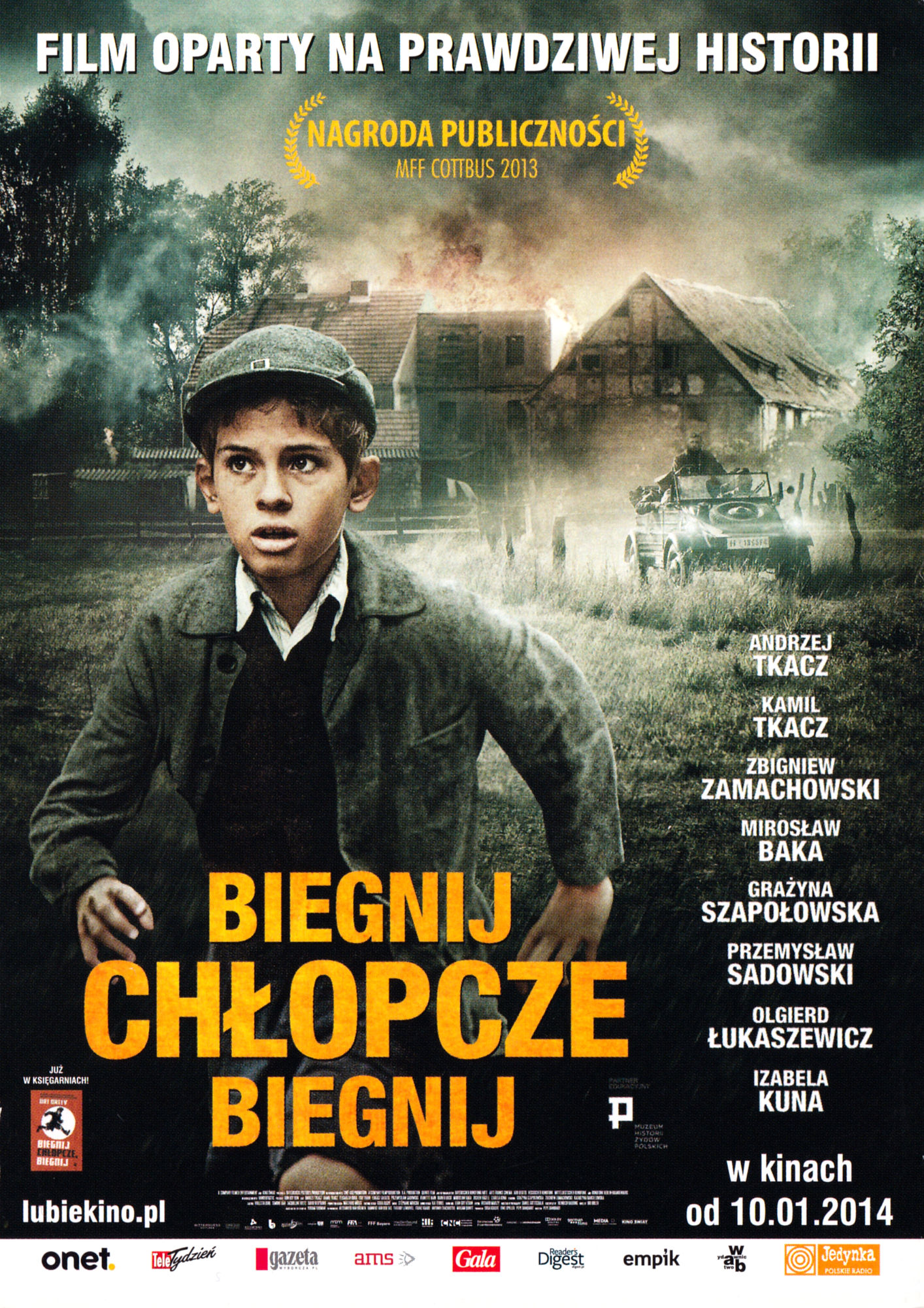 Ulotka filmu 'Biegnij, Chłopcze, Biegnij (przód)'