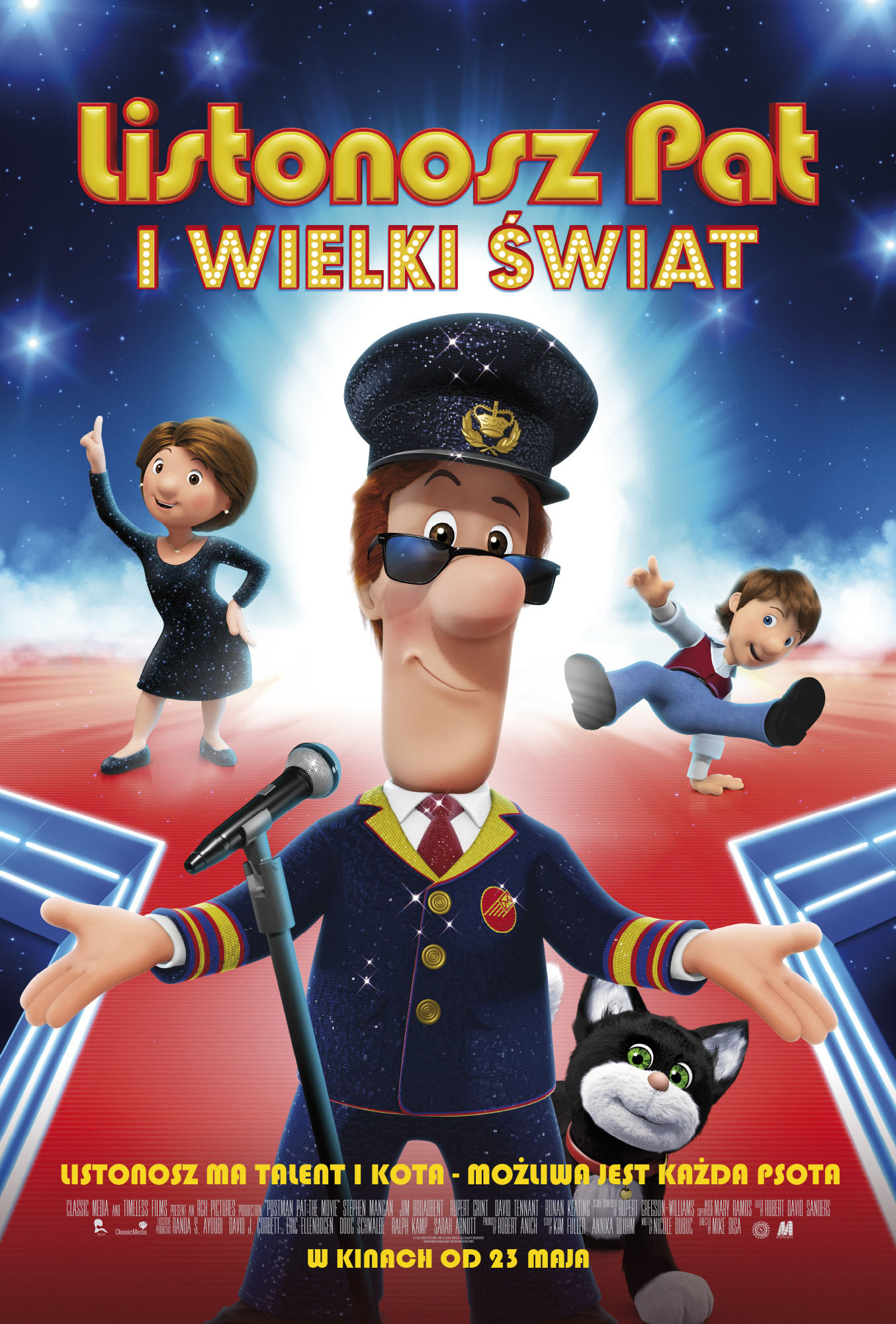 Polski plakat filmu 'Listonosz Pat i wielki świat'