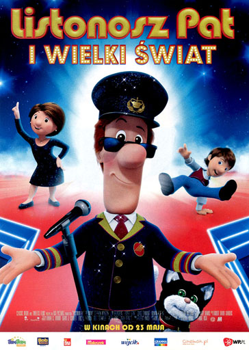Przód ulotki filmu 'Listonosz Pat i wielki świat'