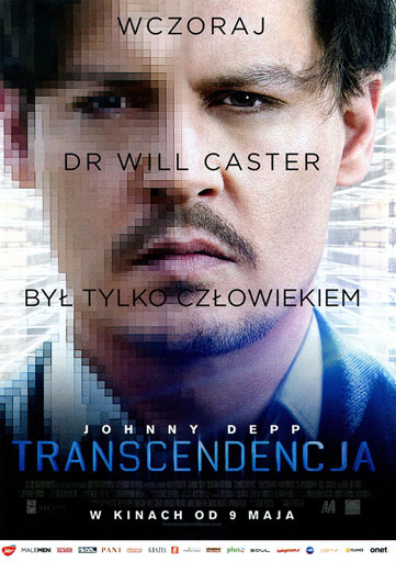 Przód ulotki filmu 'Transcendencja'
