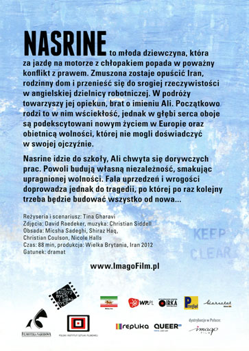 Tył ulotki filmu 'Nasrine'