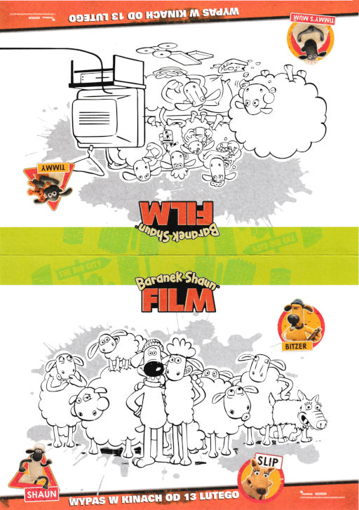 Przód ulotki filmu 'Baranek Shaun. Film'