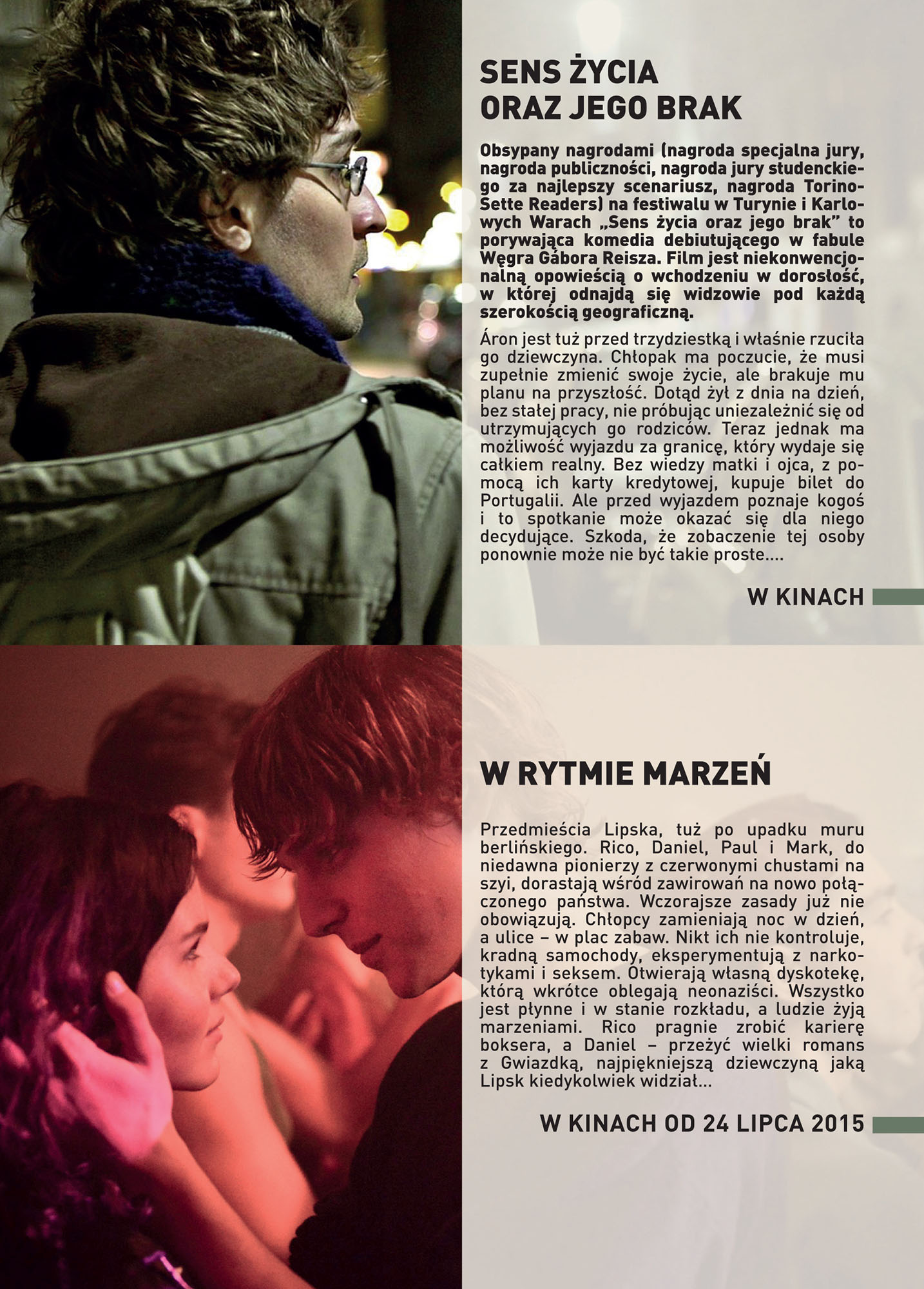 Ulotka filmu 'Sens Życia Oraz Jego Brak (tył)'