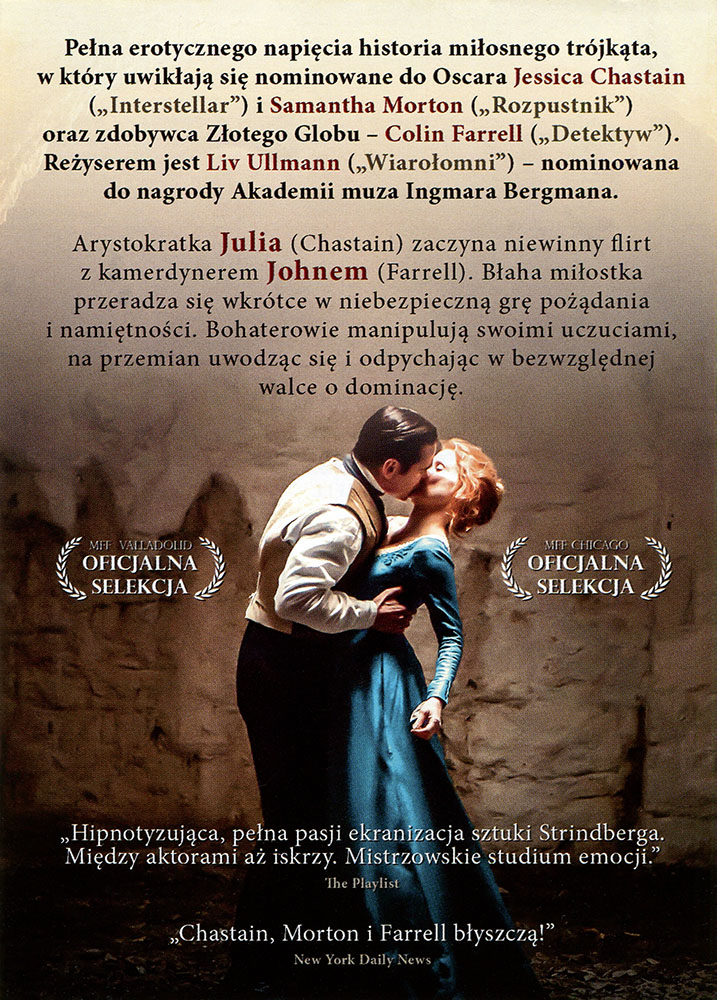 Ulotka filmu 'Panna Julia (tył)'