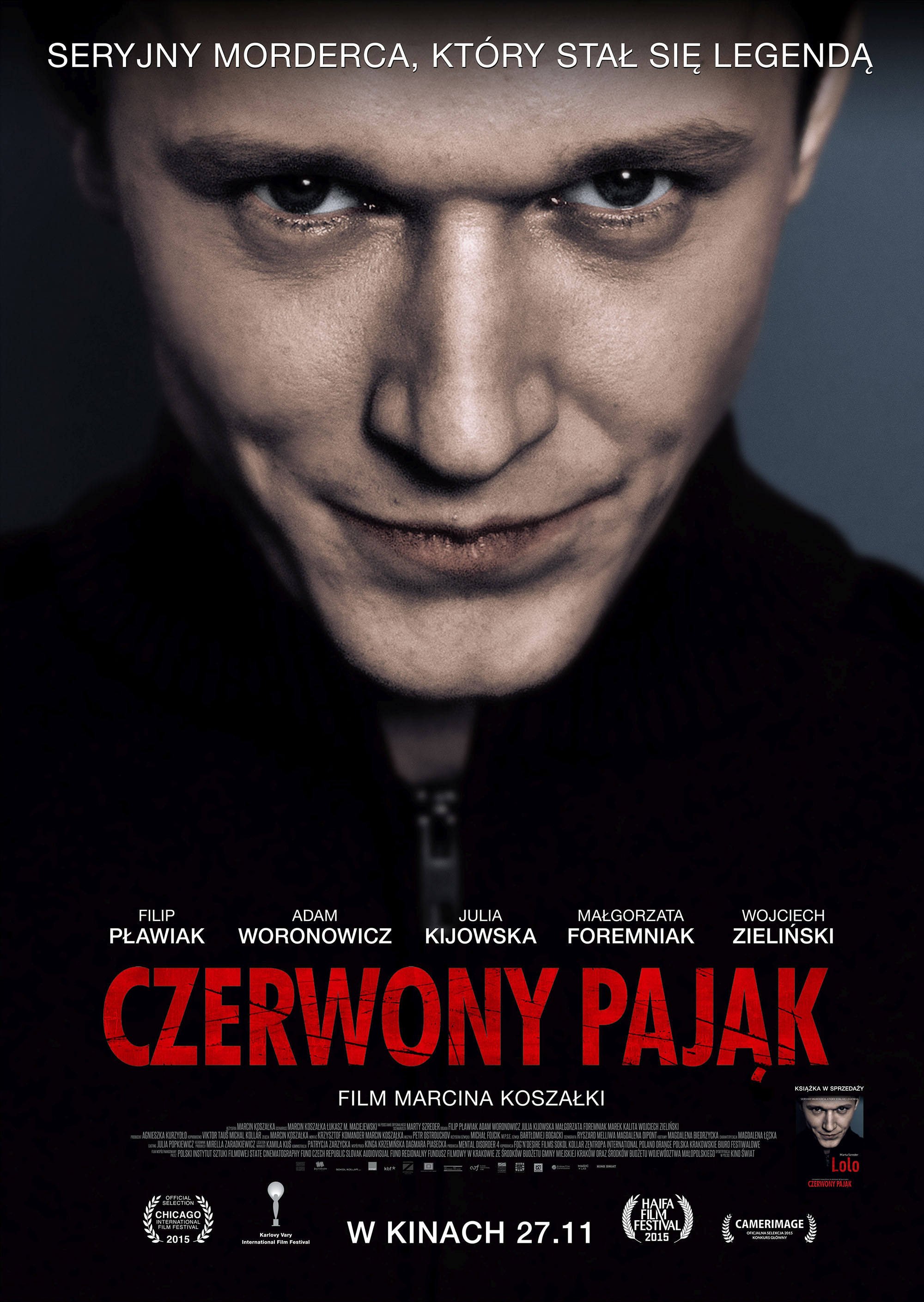 Polski plakat filmu 'Czerwony pająk'