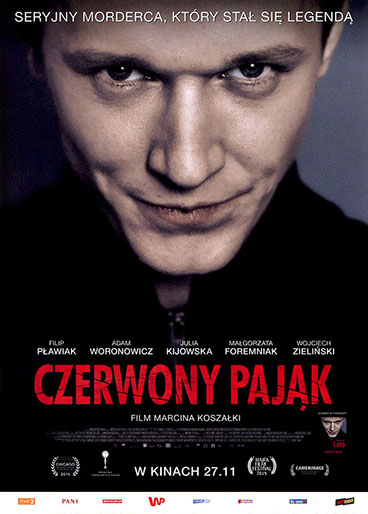 Przód ulotki filmu 'Czerwony pająk'
