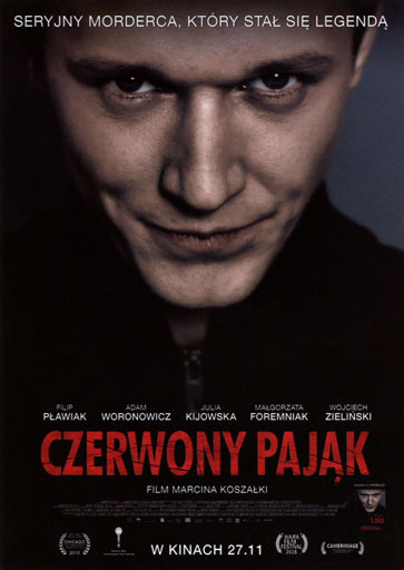 Przód ulotki filmu 'Czerwony pająk'