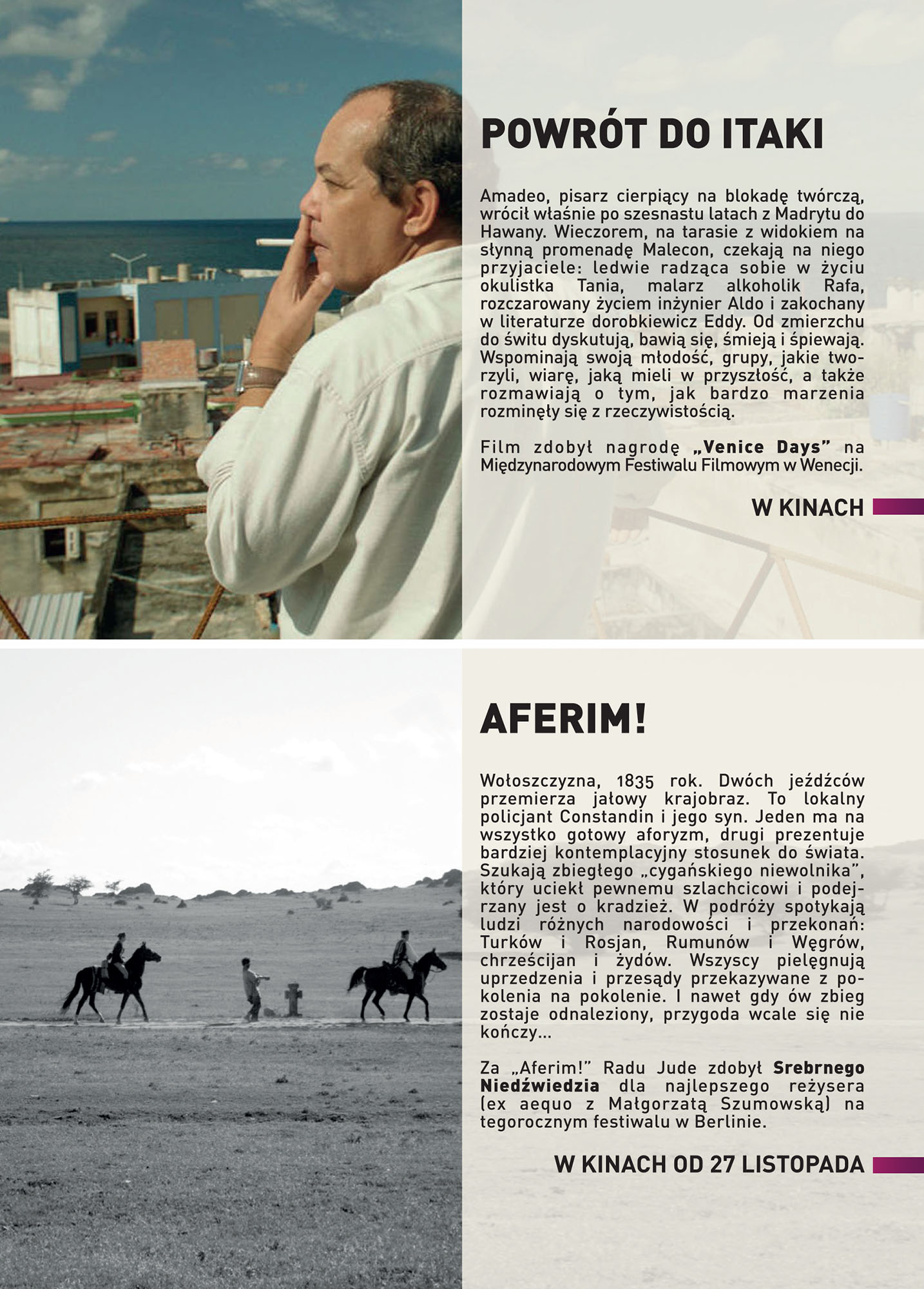 Ulotka filmu 'Powrót Do Itaki (tył)'