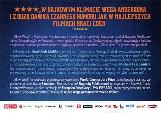 Tył ulotki filmu 'Slow West'