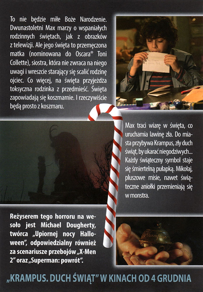 Ulotka filmu 'Krampus. Duch Świąt (tył)'