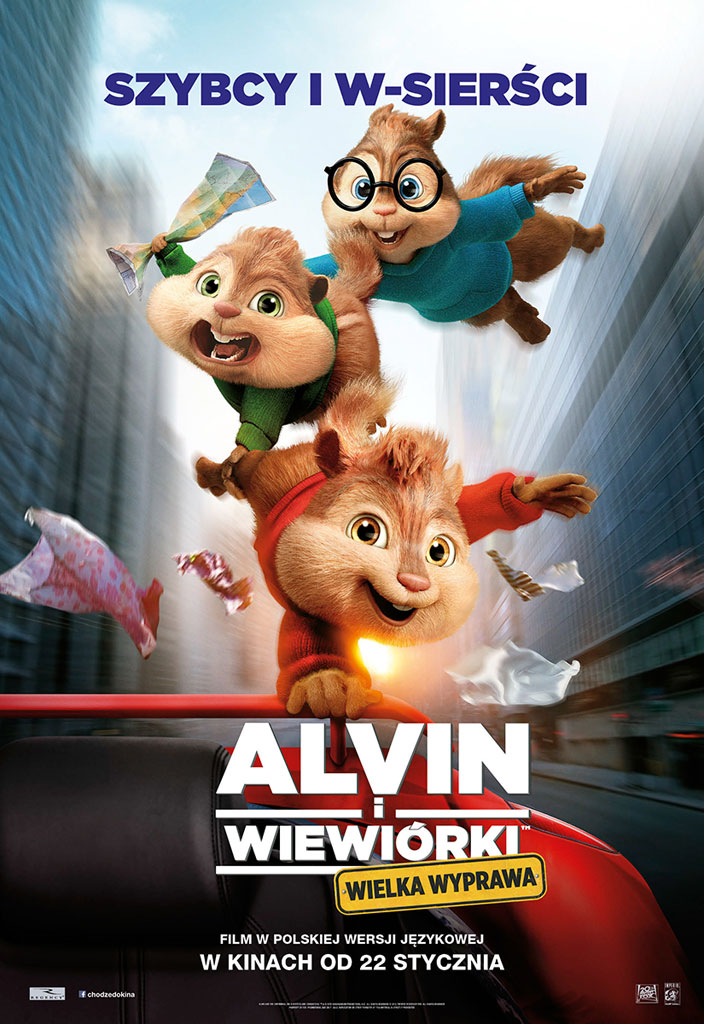 Polski plakat filmu 'Alvin i wiewiórki: Wielka wyprawa'