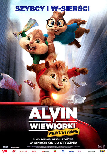 Przód ulotki filmu 'Alvin i Wiewiórki: Wielka Wyprawa'