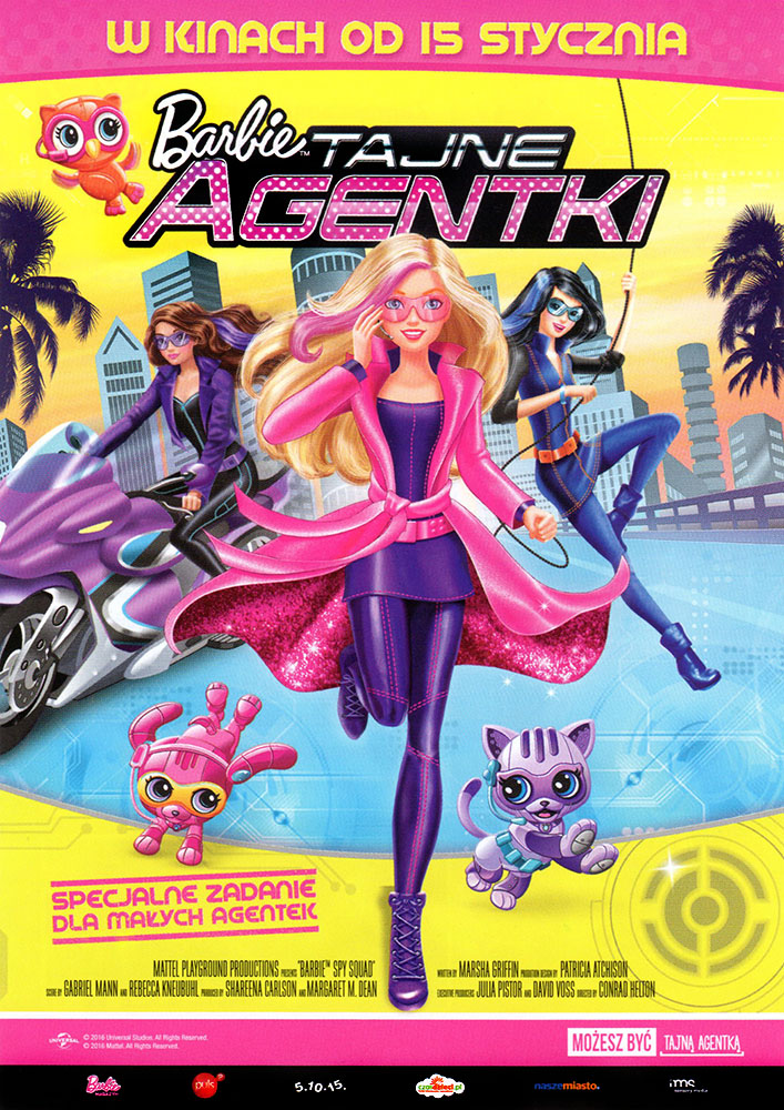 Ulotka filmu 'Barbie: Tajne Agentki (przód)'