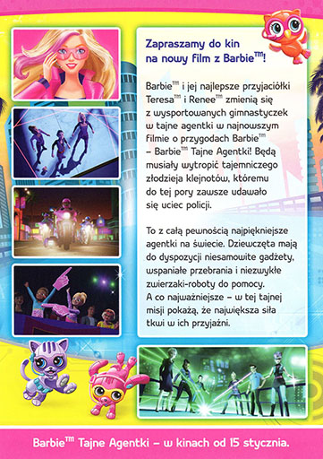 Tył ulotki filmu 'Barbie: Tajne agentki'