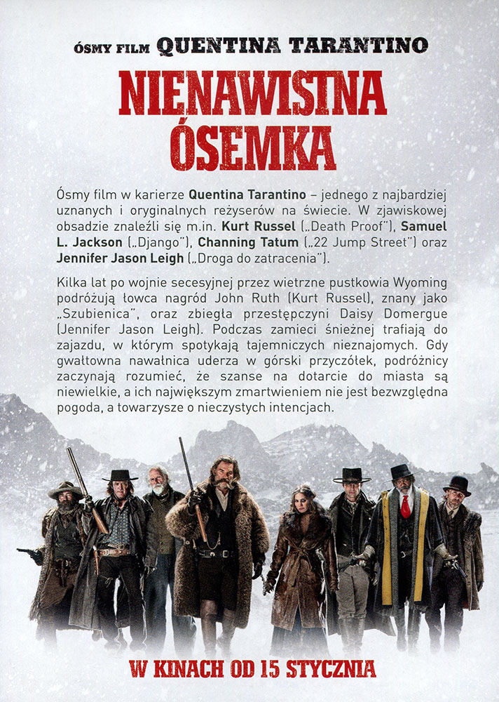 Ulotka filmu 'Nienawistna Ósemka (tył)'