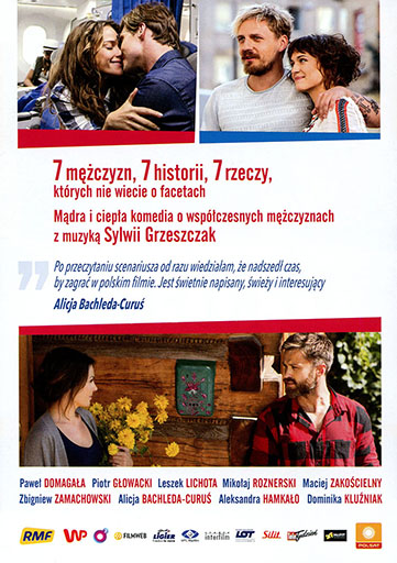Tył ulotki filmu '7 rzeczy, których nie wiecie o facetach'