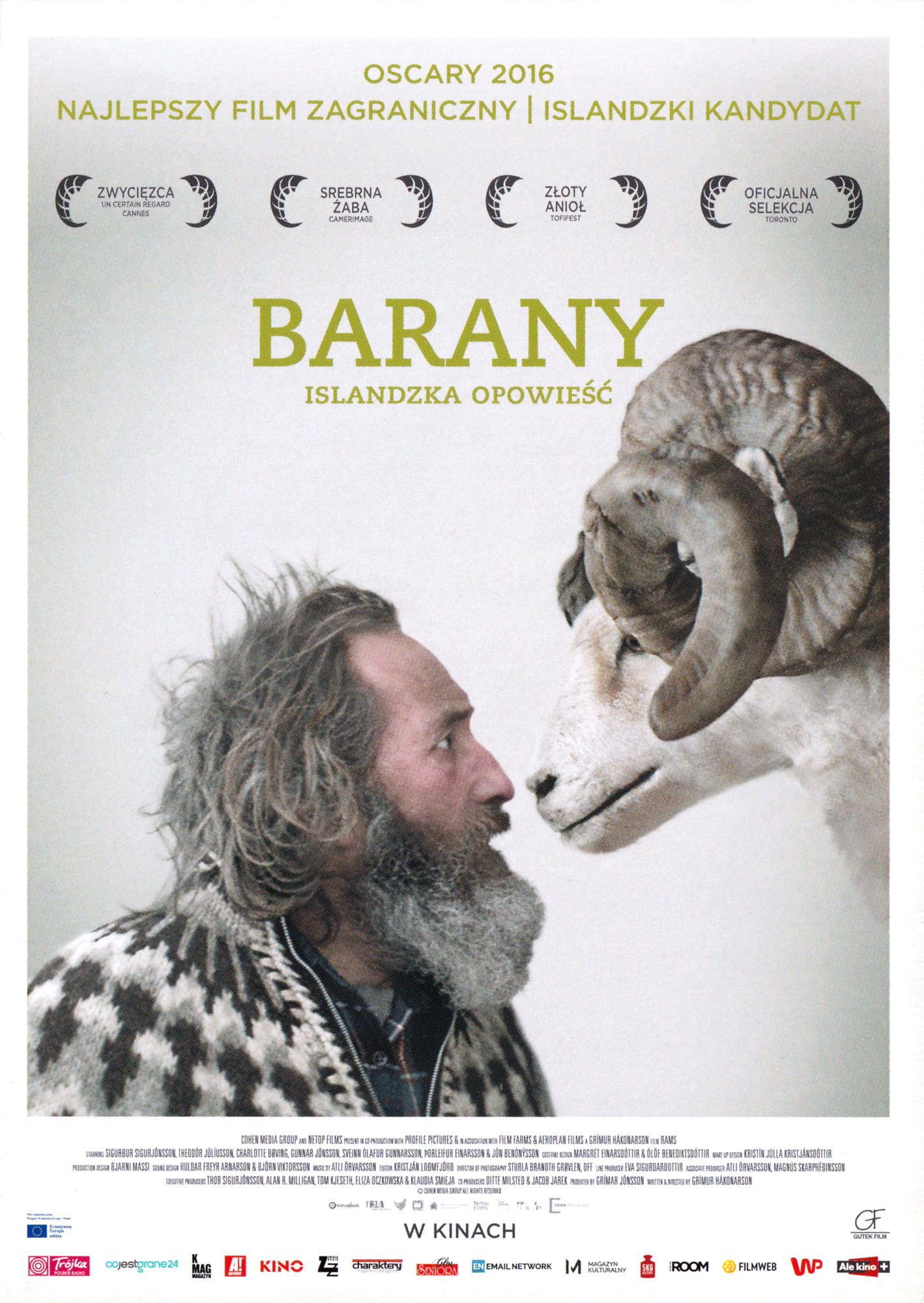 Ulotka filmu 'Barany. Islandzka Opowieść (przód)'