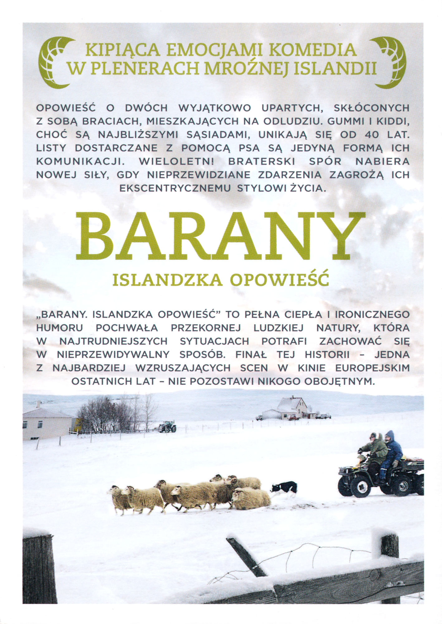 Ulotka filmu 'Barany. Islandzka Opowieść (tył)'