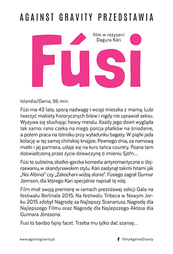 Tył ulotki filmu 'Fúsi'