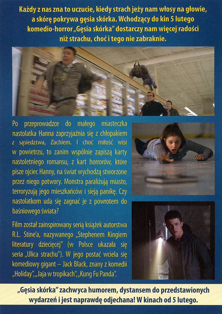 Ulotka filmu 'Gęsia Skórka (tył)'