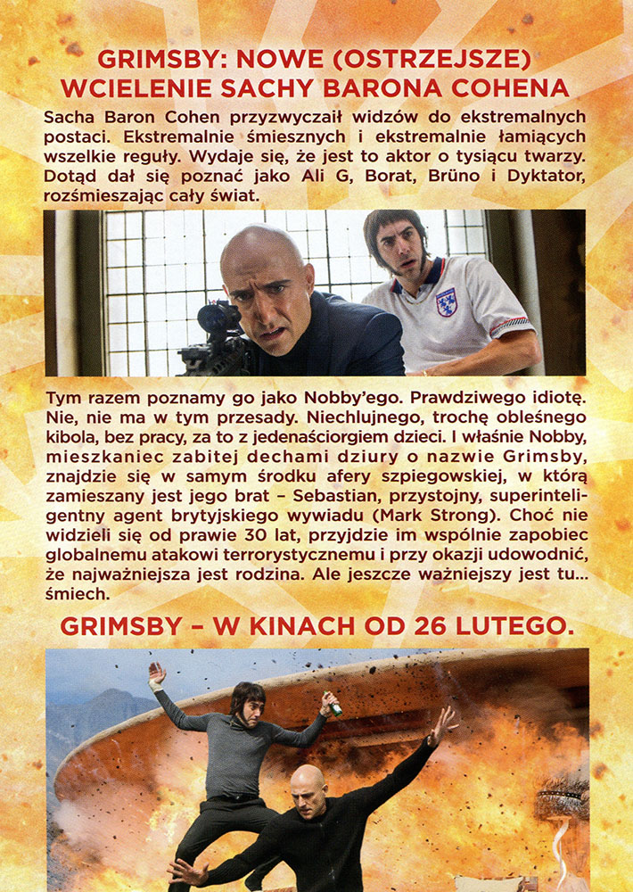 Ulotka filmu 'Grimsby (tył)'