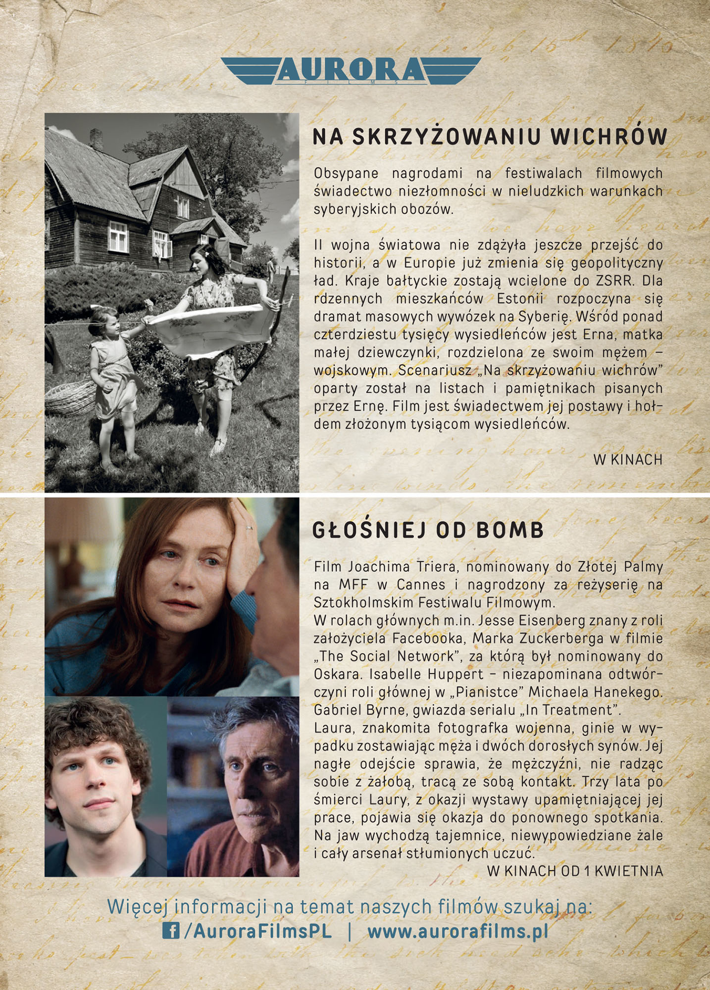 Ulotka filmu 'Na Skrzyżowaniu Wichrów (tył)'