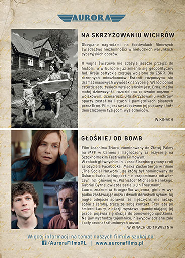 Tył ulotki filmu 'Na skrzyżowaniu wichrów'