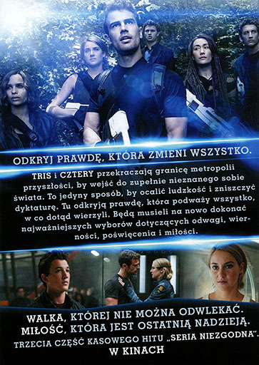 Tył ulotki filmu 'Seria Niezgodna: Wierna'