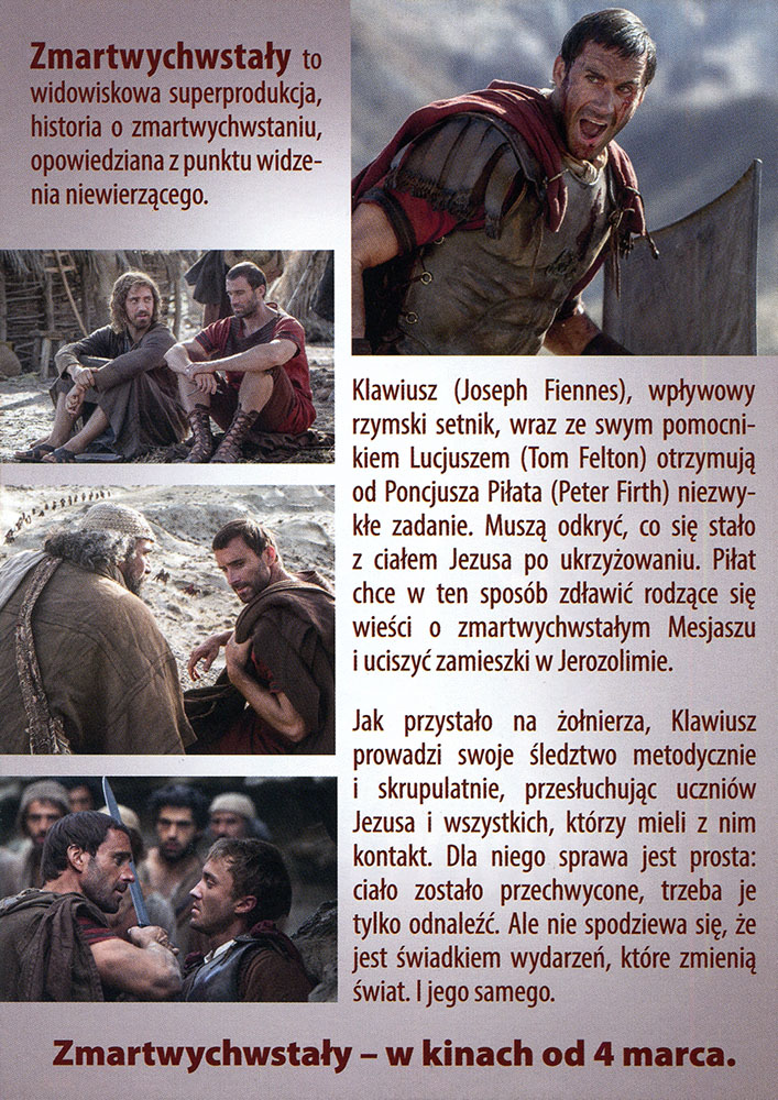 Ulotka filmu 'Zmartwychwstały (tył)'