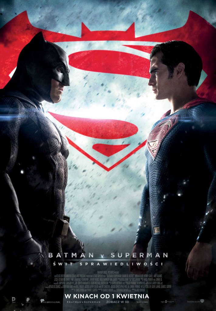 Polski plakat filmu 'Batman v Superman: Świt sprawiedliwości'