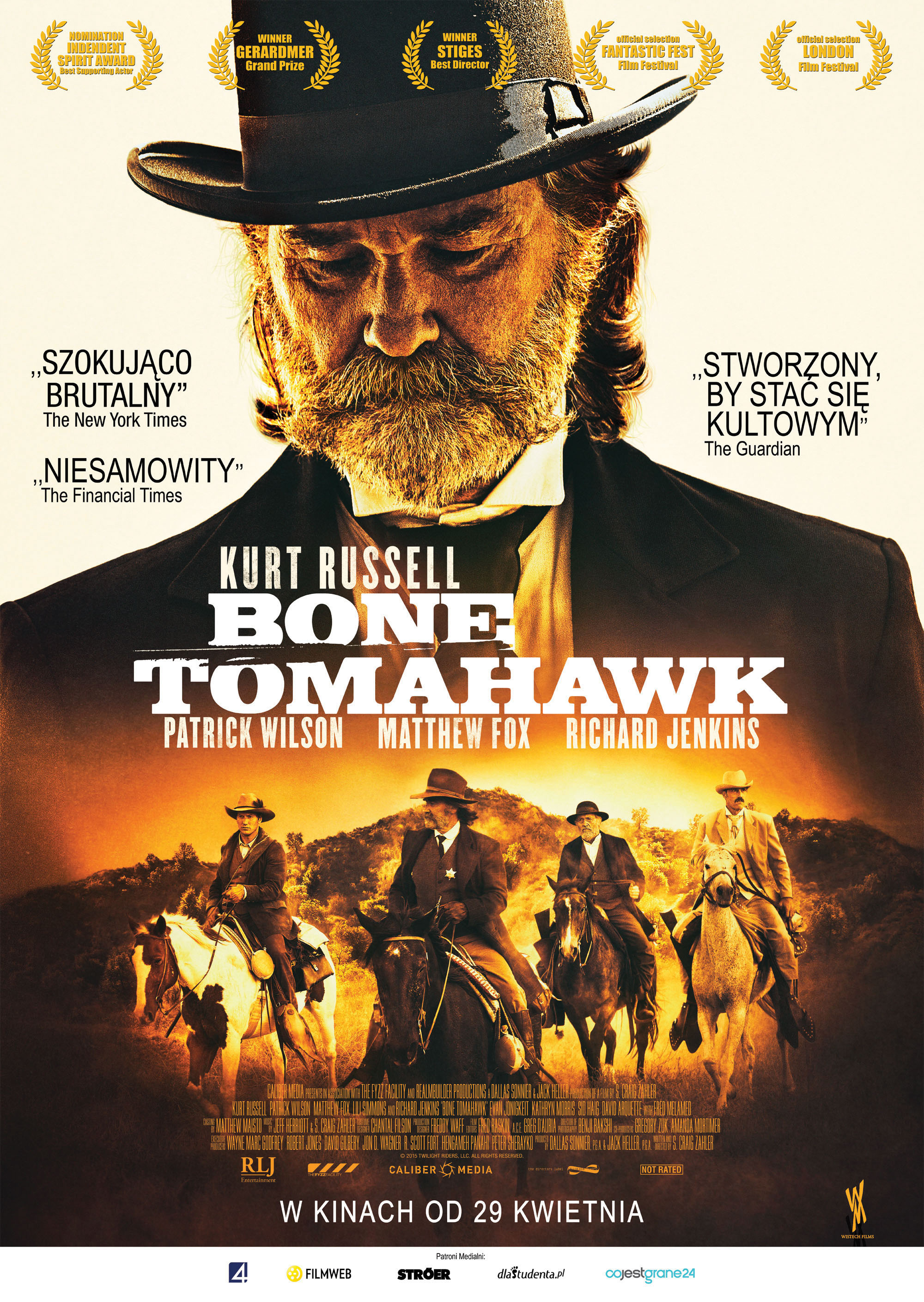 Polski plakat filmu 'Bone Tomahawk'