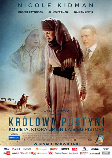 Przód ulotki filmu 'Królowa pustyni'