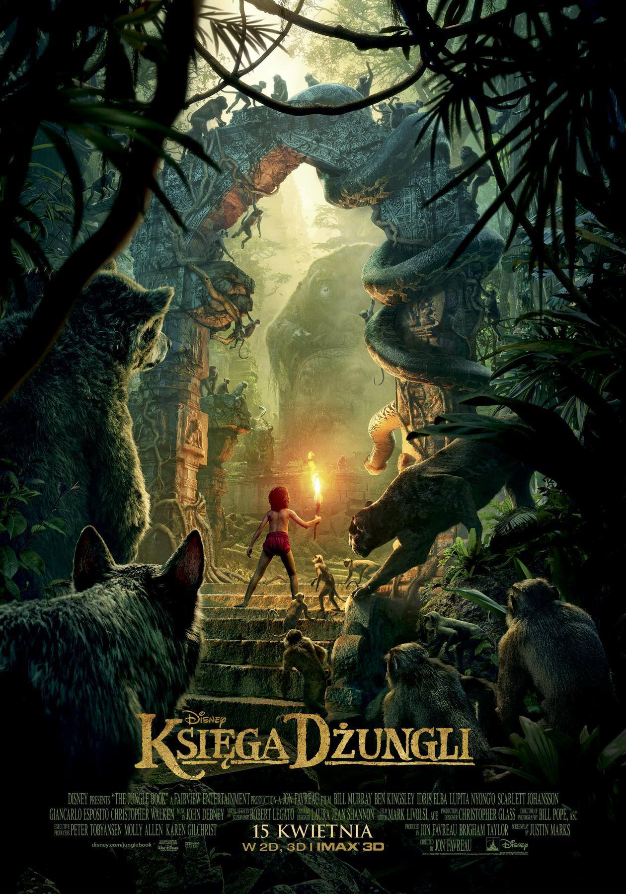 Polski plakat filmu 'Księga dżungli'