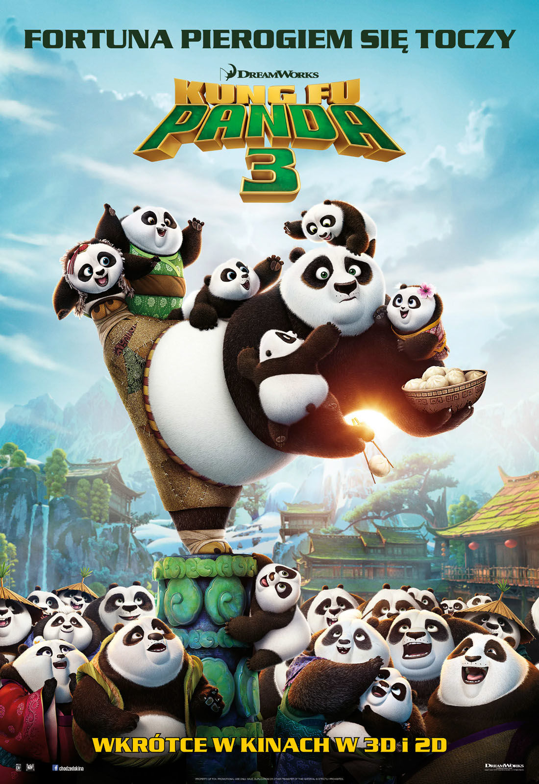 Polski plakat filmu 'Kung Fu Panda 3'