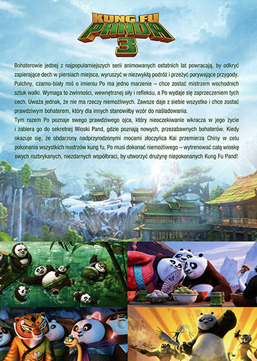 Tył ulotki filmu 'Kung Fu Panda 3'