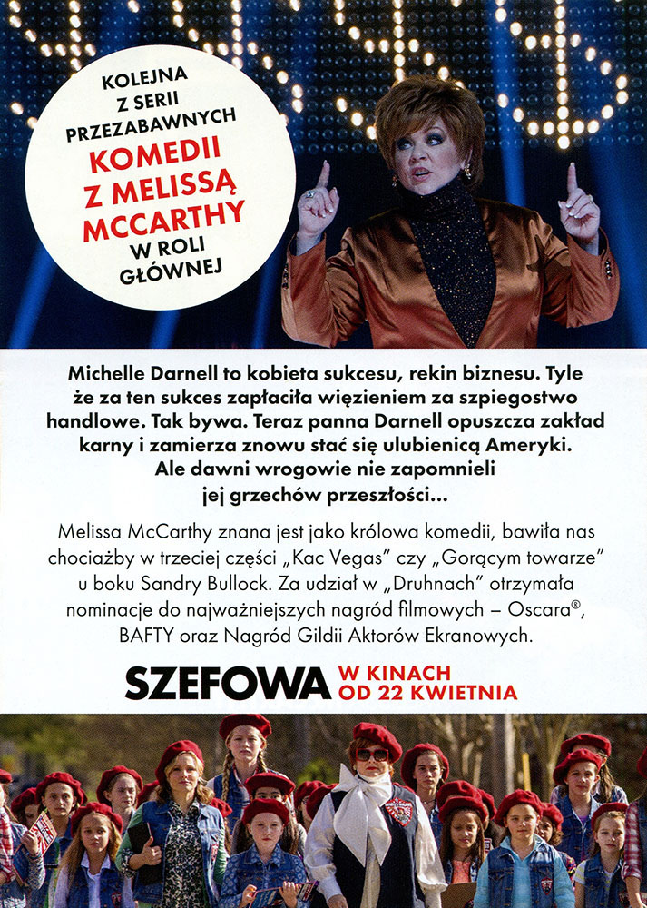 Ulotka filmu 'Szefowa (tył)'