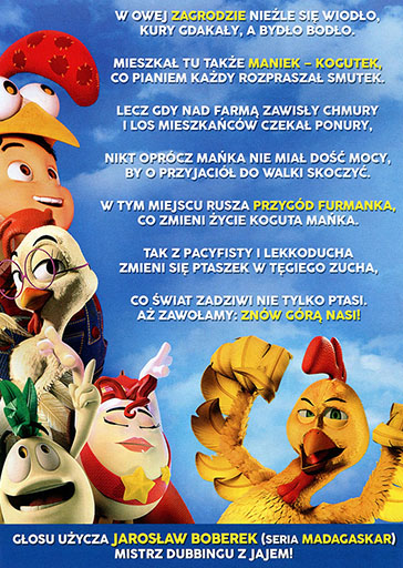 Tył ulotki filmu 'Dzielny kogut Maniek'