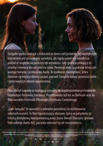 Tył ulotki filmu 'Lato Sangaile'