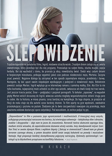 Tył ulotki filmu 'Ślepowidzenie'